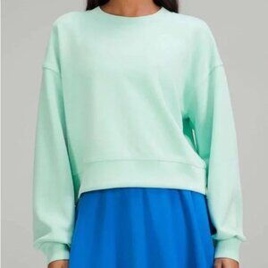 Lululemon Perfectly Oversized Cropped Crew Softstreme Wild Mint
